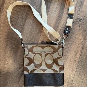 Coach Brown and Black Crossbody Bag